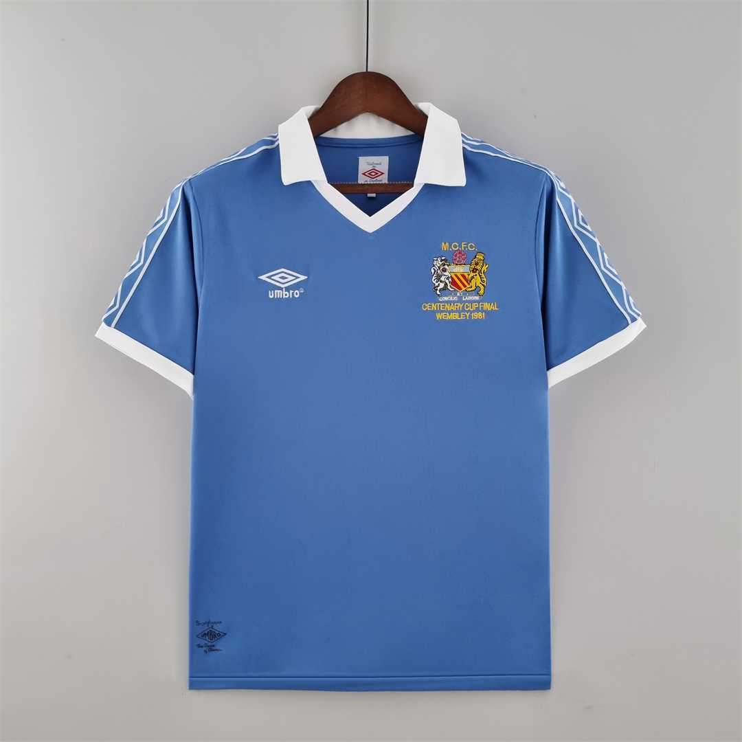 AAA Quality Manchester City 1981 Home FA Cup Final Jersey
